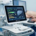 FibroScan Liver Health Assessment showing a non-invasive liver screening device used to evaluate liver stiffness and detect fatty liver disease early.