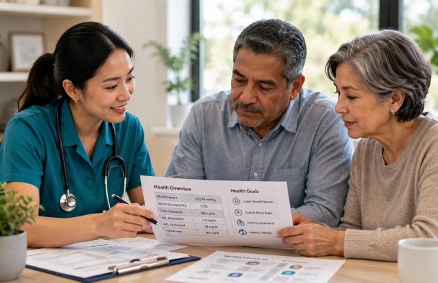 High blood pressure, diabetes, and high cholesterol management