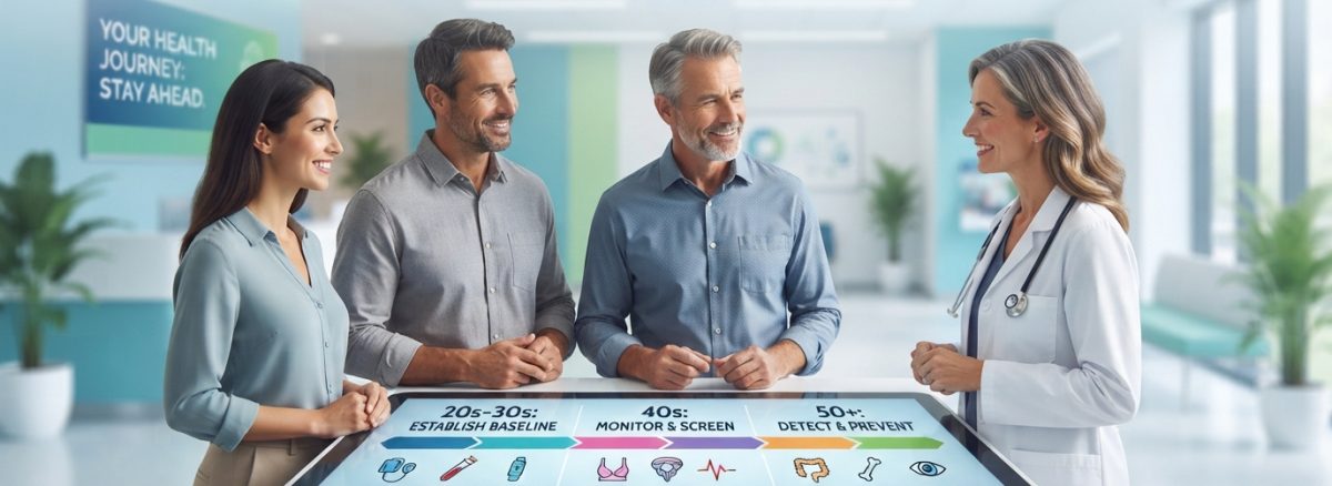 Preventive health checkups for adults at different ages